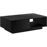 En.casa Salontafel Biskra met plank en lade 95x55x31 cm zwart