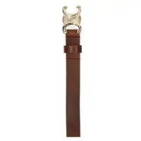 Manfield Bruine leren dames riem | Maat adult