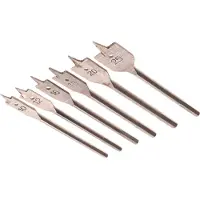 GEKO Flat bitset houtbewerking - 6-delig - 10-25 mm - HCS staal - HEX aansluiting
