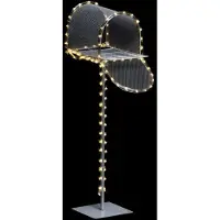 FÉÉRIC LIGHTS AND CHRISTMAS - verlichte 3D-brievenbus - L49 x B22 x H90 cm - 50 warm witte ledlampjes - met 8 functies - Afmetingen: L49 x B22 x H90 cm - Aantal ledlampjes: 50