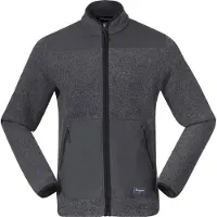 Bergans Vest Men Nordmarka ReWool Pile Midlayer Jacket Solid Dark Grey/Dark Shadow Grey-L