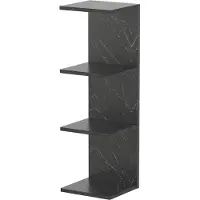 En.casa Wandrek Surahammar met 4 planken 95x30x28 cm marmerlook zwart []