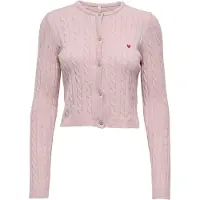 ONLY Gebreid vest 'ONLKatia' lichtroze