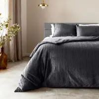 Sleeptime Dekbedovertrek Velvet Lining - Zwart 240 x 200/220 cm