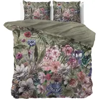Dreamhouse Dekbedovertrek Nature Aurelie Groen Katoen-200 x 200 / 220 cm | 2-Persoons