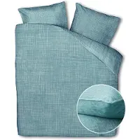 Zohome Zo Home Dekbedovertrek Katoen Lino Linnen Look - emerald green 260x200/220cm