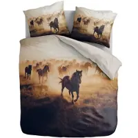 Zydante Dekbedovertrek Printed - Terra Plains Horses