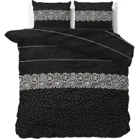 Sleeptime Elegance Dekbedovertrek Dervio - Antraciet 240 x 200/220 cm