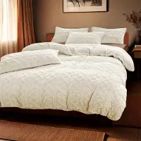 Zydante Teddy dekbedovertrek Jaquard - Whisper White - 240x220