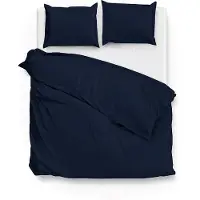 Zo! Home Dekbedovertrek Satinado Navy-Blue Satijn 2024-140 x 200 / 220 cm | 1-Persoons