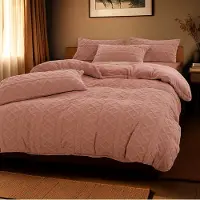 Zydante Teddy dekbedovertrek Jaquard - Peach - 240x220