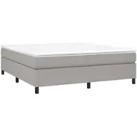 Syfax Boxspring met matras stof lichtgrijs 180x200 cm