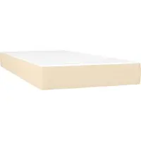 vidaXL Pocketveringmatras voor kinderen medium 80x160 cm stof crèmekleurig