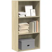 vidaXL Boekenkast 60x30x114 cm bewerkt hout sonoma eikenkleurig