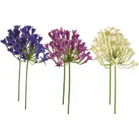 Emerald - Kunstbloem Agapanthus 75cm - Set van 6 - Kunstplant voor binnen