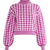 Faina Trui fuchsia / wit