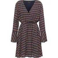 Faina Jurk marine / geel / grijs / rood