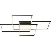 Paul Neuhaus Slimme plafondlamp Q-ASMIN, dimbaar, zwart, Woon-/ Eetkamer, Kunststof, Modern, Slimme plafondlamp