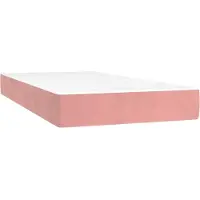 vidaXL Pocketveringmatras medium 80x210x20 cm fluweel roze