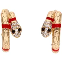 NAEMI Oorbellen goud / rood / zwart / transparant