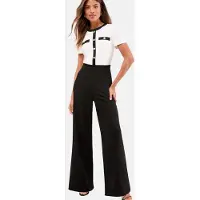Lipsy Jumpsuit zwart / wit