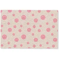 MuchoWow Deurmat 90x60 cm - Droogloopmat Smiley - Hart - Ogen - Patroon - Mat voor binnen - Schoonloopmat - Deurmatten met print - Inloopmat