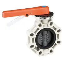 Cepex Stainless Steel 32630 Pvc-u Ø110 Butterfly Valves Ind Series Fpm O-rings Shaft Oranje