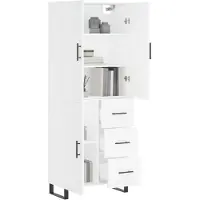 vidaXL Hoge kast 69,5x34x180 cm bewerkt hout wit