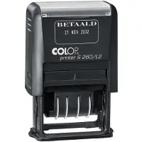 Colop tekststempel met datum Printer tekst: BETAALD