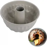 KINGHOFF 1993 - Vorm voor Cake - 22 cm met Gat - Marble Anti-aanbaklaag - Gelijkmatig Bakken - Beige - Tulband vorm