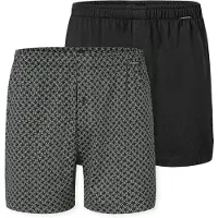 Schiesser Boxershorts ' Basic ' grijs / zwart