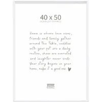 Deknudt Frames fotolijst S011S1 - smal wit in kunststof - 40x50 cm