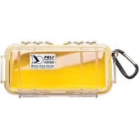 Peli - Micro Case - IP67 - waterdicht - watertight - dustproof - stofdicht - opbergen - #1030 WL WI-YELLOW CLEAR