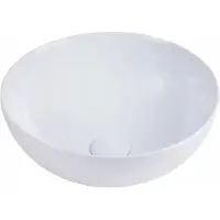 UPTREND Keramische waskom rond wit 38,5x38,5x14 cm opbouw Cleo