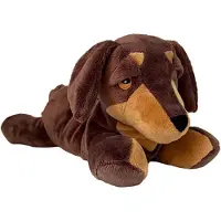 Habibi Plush warmteknuffel teckel 35 cm - bruin - geschikt voor oven en magnetron