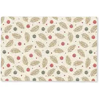 MuchoWow Deurmat 90x60 cm - Droogloopmat Patroon - Kerst - Symbolen - Beige - Mat voor binnen - Schoonloopmat - Deurmatten met print - Inloopmat