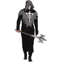 Boland bewaker kostuum - skelet - zwart - voor heren - halloween thema 50/52
