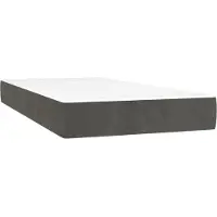 vidaXL Pocketveringmatras medium 100x210x20 cm fluweel donkergrijs