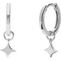 Lucardi Oorbellen 'Stern' zilver