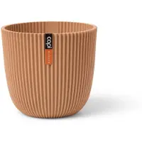 Capi Europe - Bloempot bol Groove 'made with' peachy fuzz - 28x27 - Peachy fuzz - Bloempot voor binnen en buiten - Capi ‘Made with’ - Gemaakt van gerecycled materiaal - Levenslang garantie - IGPF536