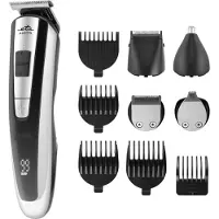 Eta Haartrimmer en baardtrimmer Austin I 2 snelheden I 9 opzetstukken (3-12mm) I 60 minuten Li-Ion batterijduur I Display met batterij-indicator I Titanium messen