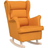 vidaXL Schommelstoel 74x90x102 cm stof donkergeel