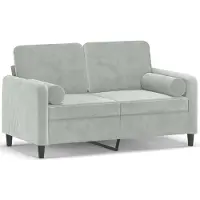 vidaXL Driezitsbank met sierkussens 180 cm fluweel blauw