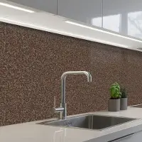 KitchenYeah Keuken achterwand 500x80 cm - Spatscherm zelfklevend Ruw - Roest print - Donkerbruin - Muurbeschermer - Spatwand fornuis