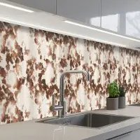 KitchenYeah Keuken achterwand 400x60 cm - Spatscherm zelfklevend Roest - Bruin - Vlekken - Metaal - Muurbeschermer - Spatwand fornuis