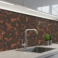 KitchenYeah Keuken achterwand 250x80 cm - Spatscherm zelfklevend Zwart - Vlekken - Roest print - Bruin - Muurbeschermer - Spatwand fornuis