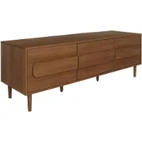 Sweeek Vintage tv meubel houtdecor 3 deuren 150cm Walnoot
