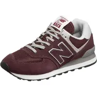 New Balance Sneakers laag '574' poederroze / robijnrood / wit