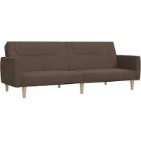 vidaXL Slaapbank 2-zits stof taupe
