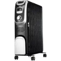 Beko RHO8123T, olieverwarmingsventilator, olie, 1,8 meter, voor gebruik binnenshuis, geschikt voor bijvoorbeeld een hal, kleur: zwart